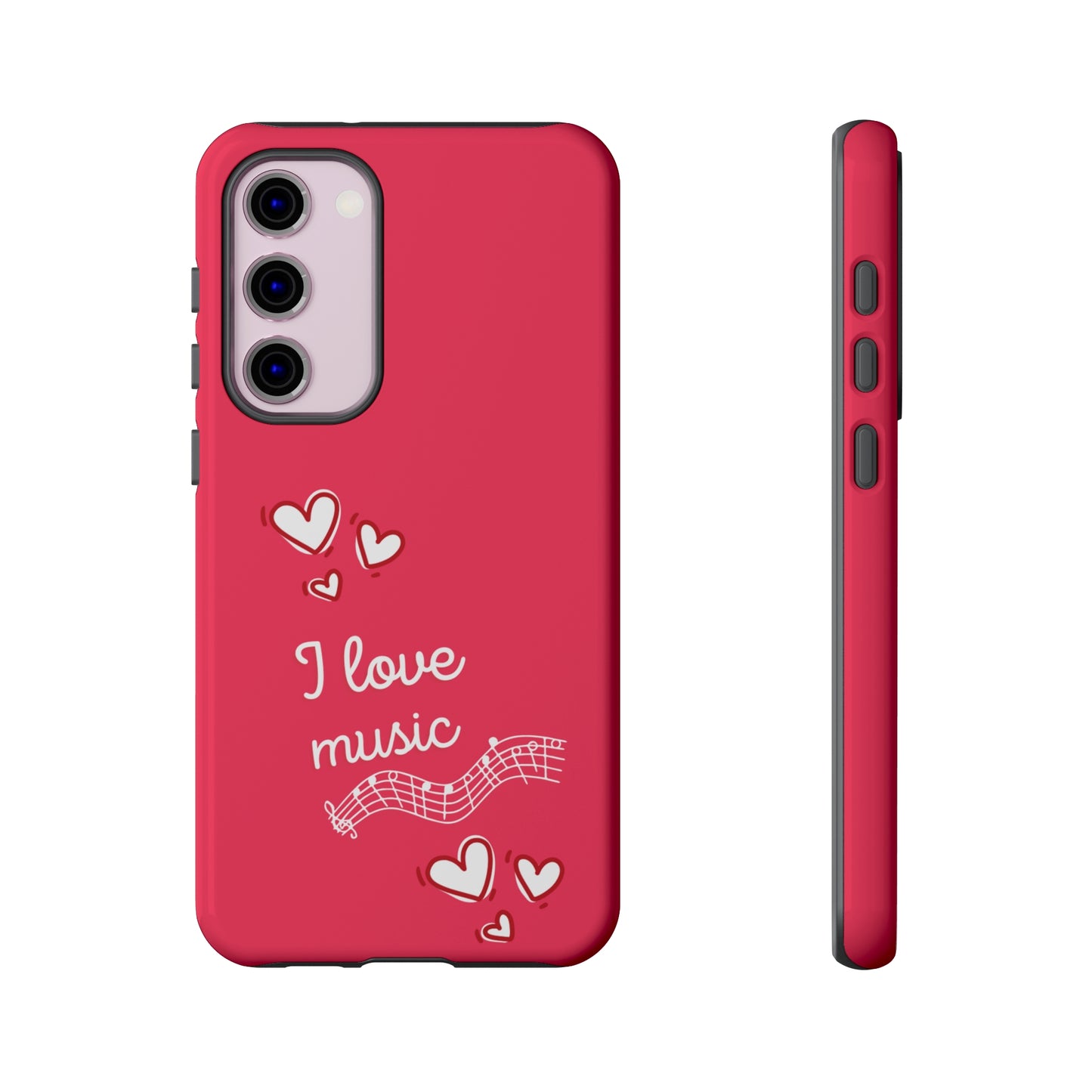 I Love Music Red | Mostly Android Cases | MAC