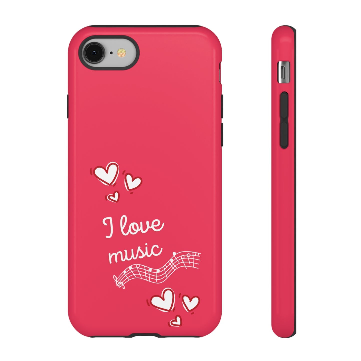 I Love Music Red | Mostly Android Cases | MAC