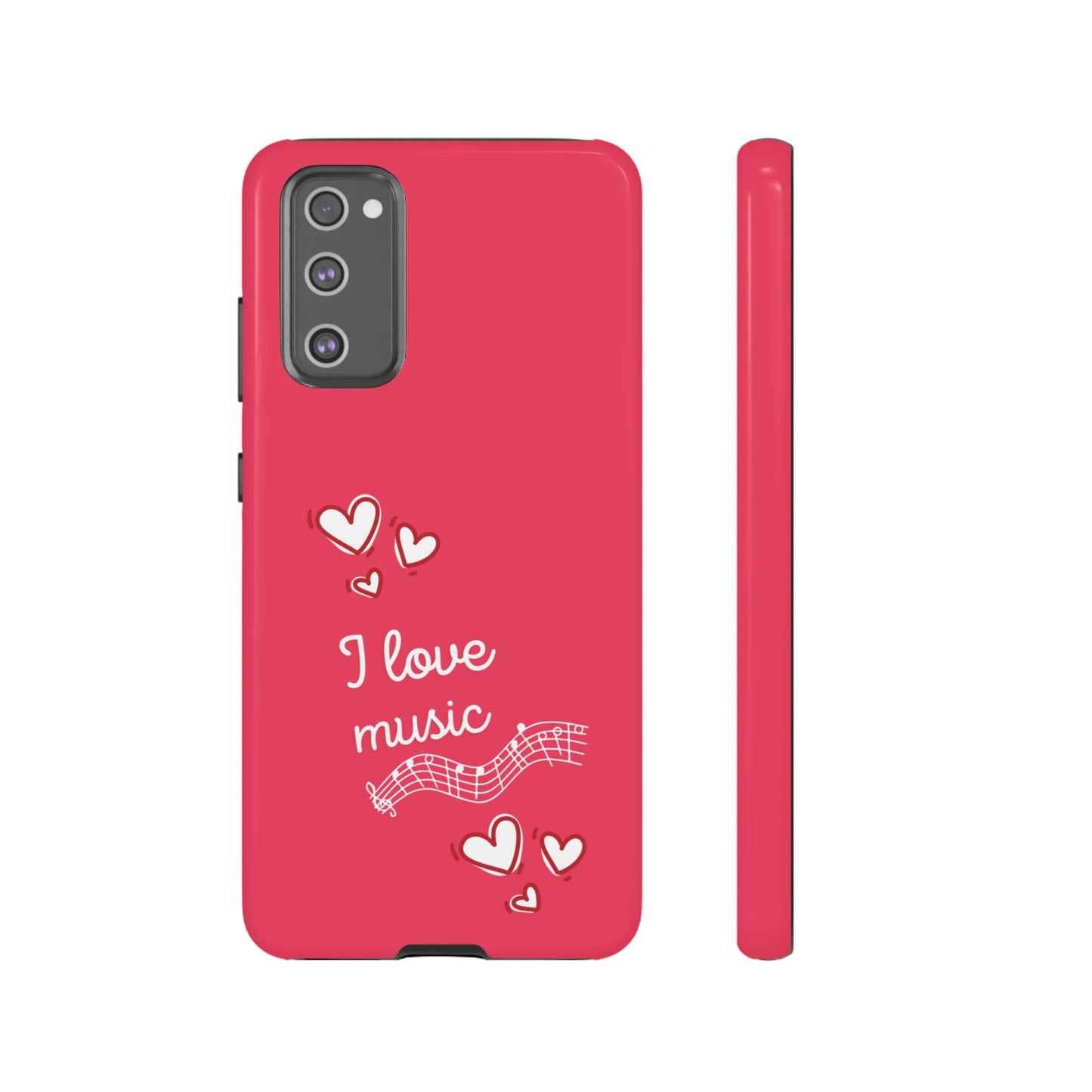 I Love Music Red | Mostly Android Cases | MAC