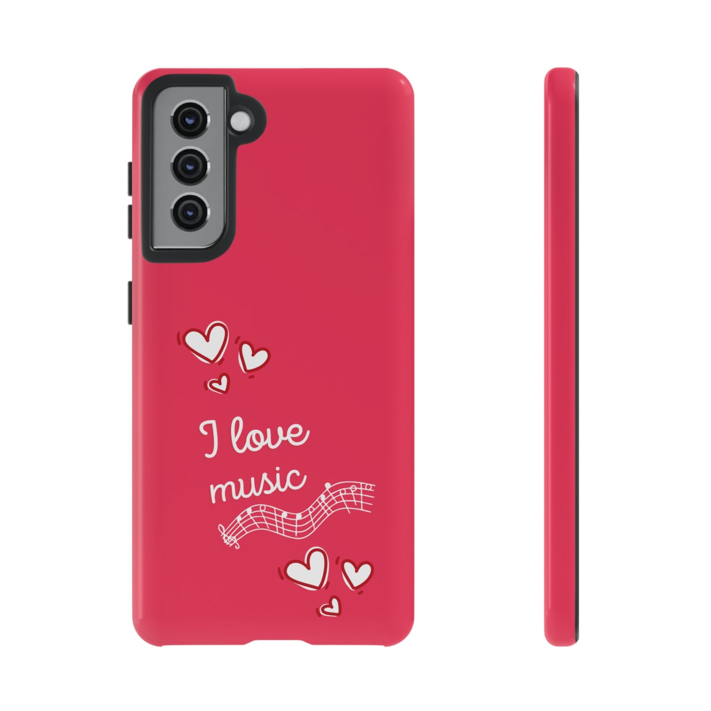 I Love Music Red | Mostly Android Cases | MAC