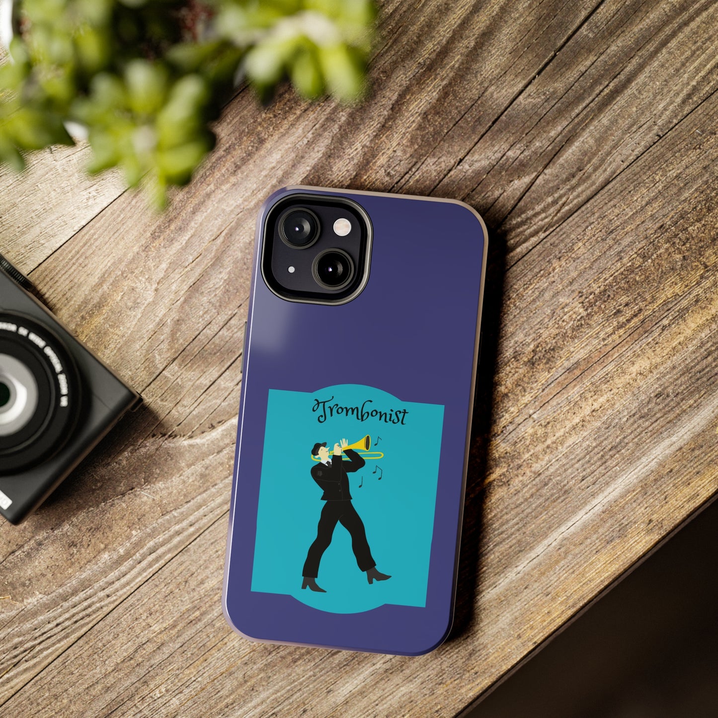 Blue Trombone Man | Mostly iPhone Cases | MIC