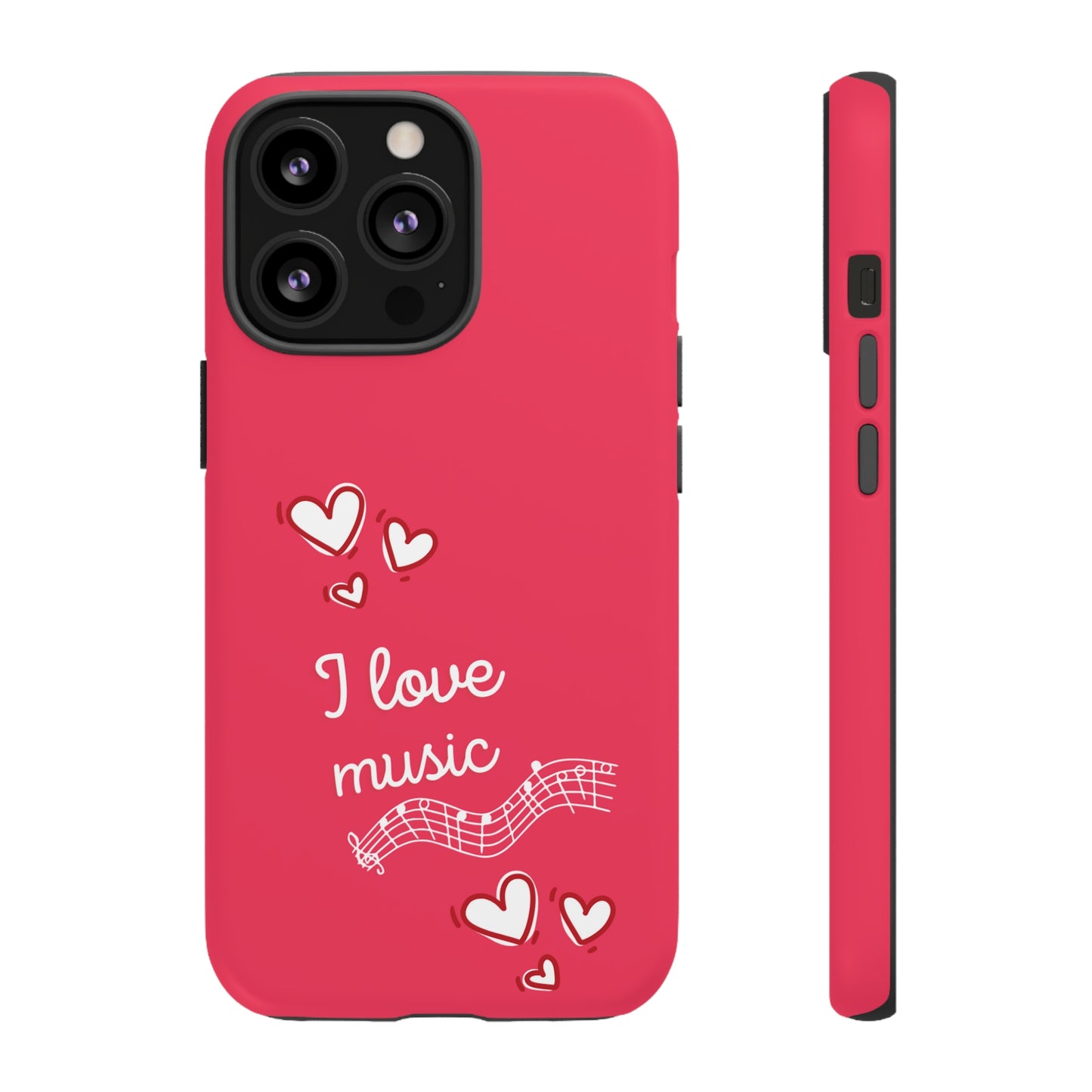 I Love Music Red | Mostly Android Cases | MAC