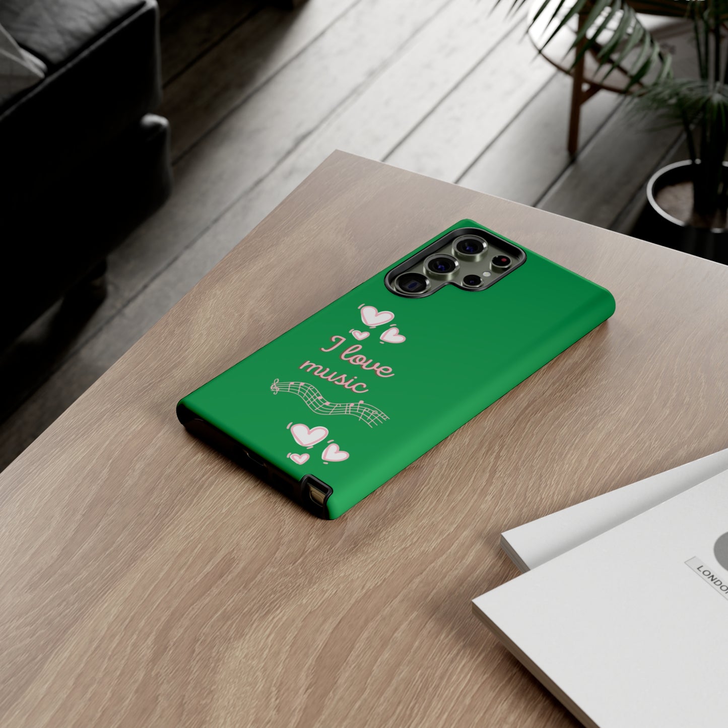 I Love Music Green | Mostly Android Phone Cases | MAC