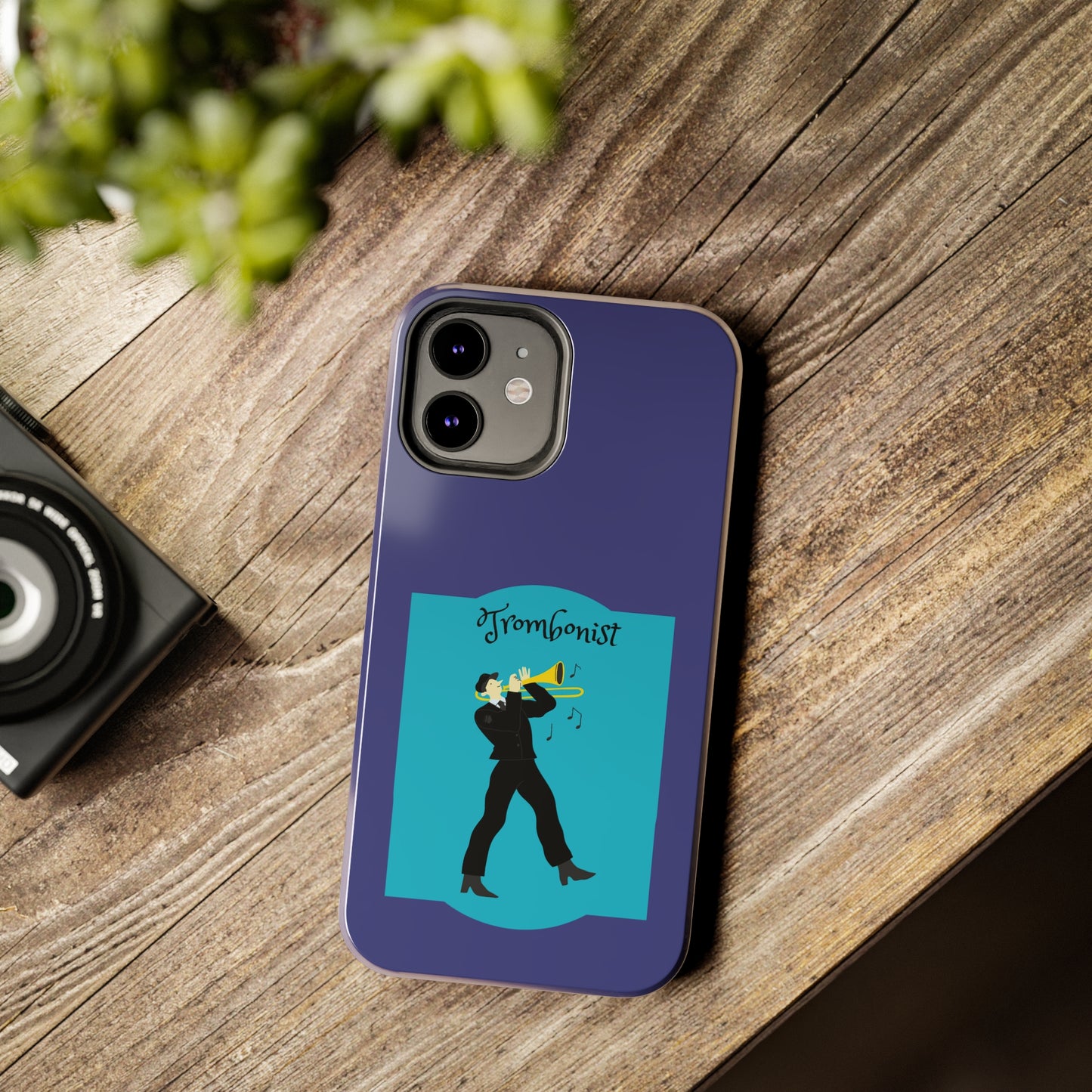 Blue Trombone Man | Mostly iPhone Cases | MIC