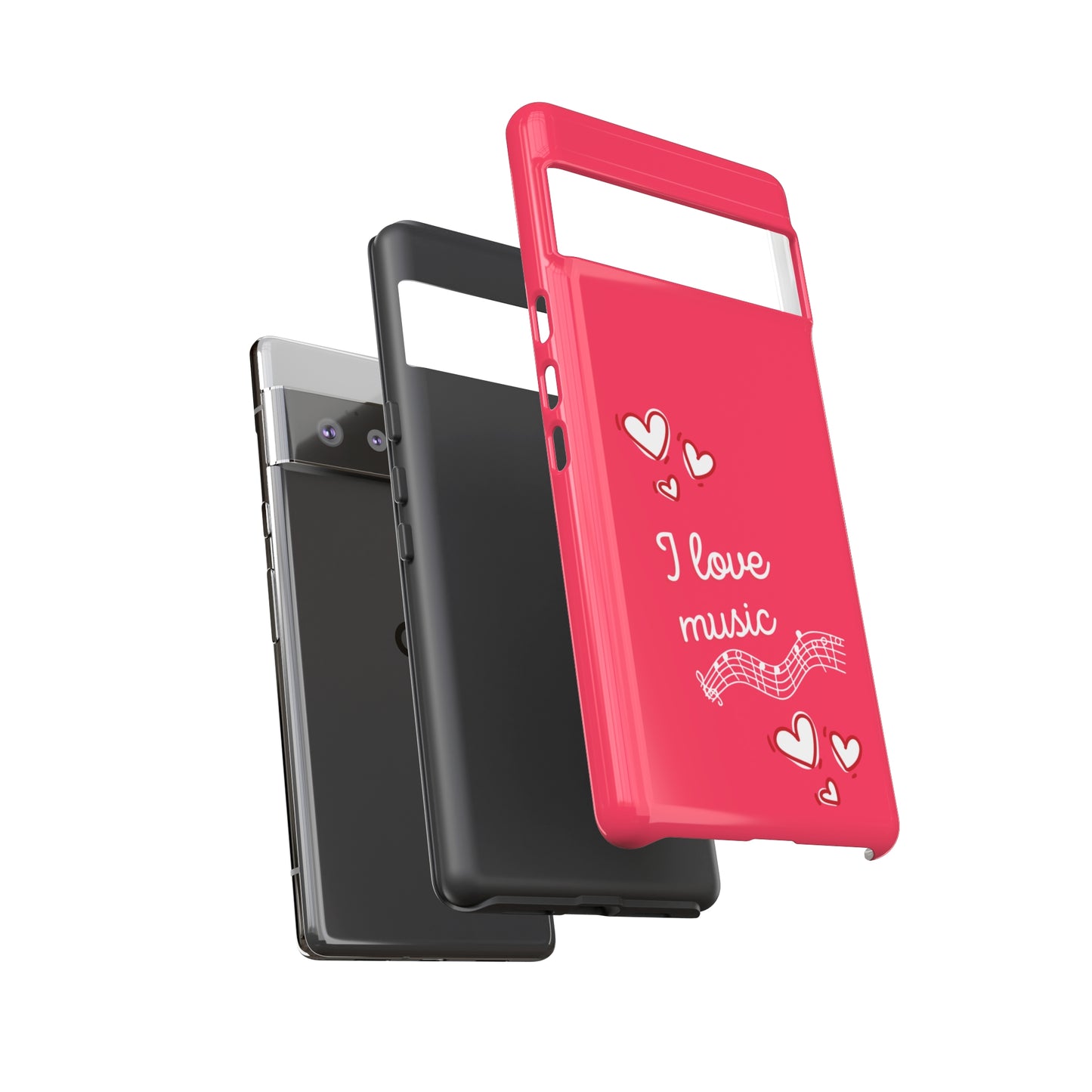 I Love Music Red | Mostly Android Cases | MAC