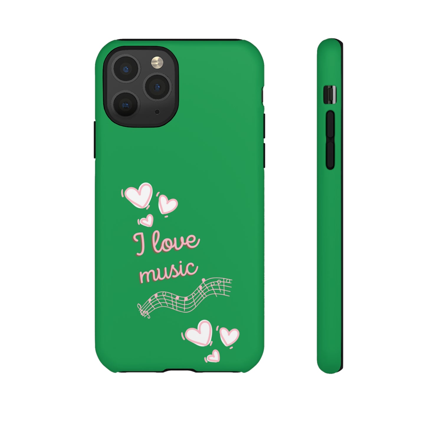 I Love Music Green | Mostly Android Phone Cases | MAC