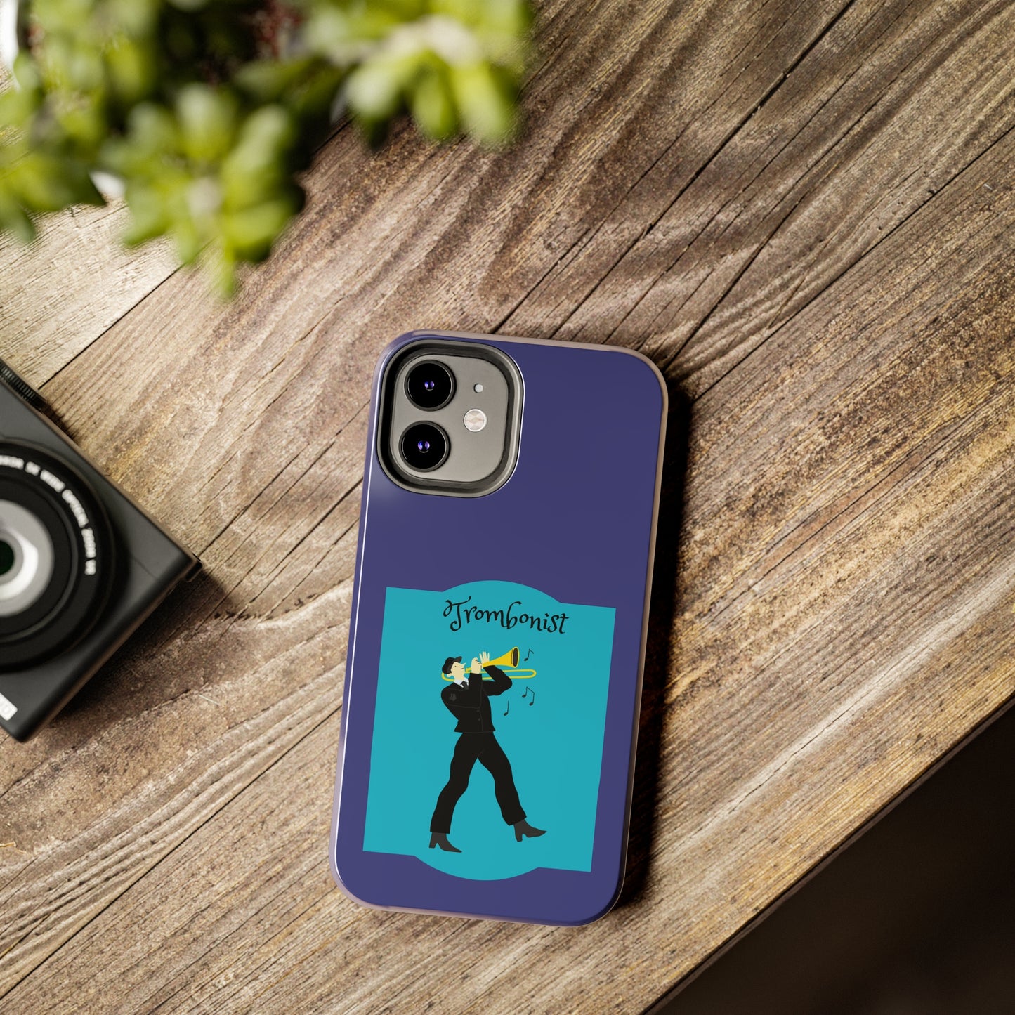 Blue Trombone Man | Mostly iPhone Cases | MIC