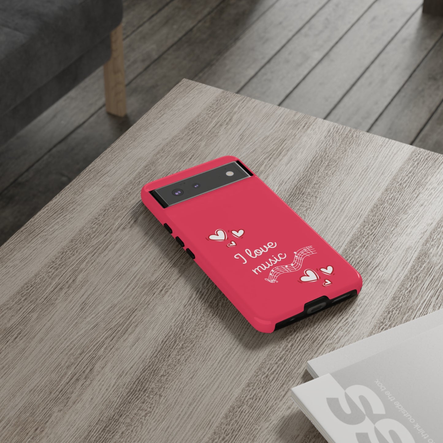 I Love Music Red | Mostly Android Cases | MAC