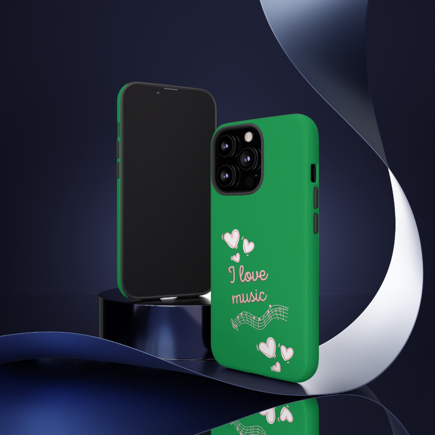 I Love Music Green | Mostly Android Phone Cases | MAC