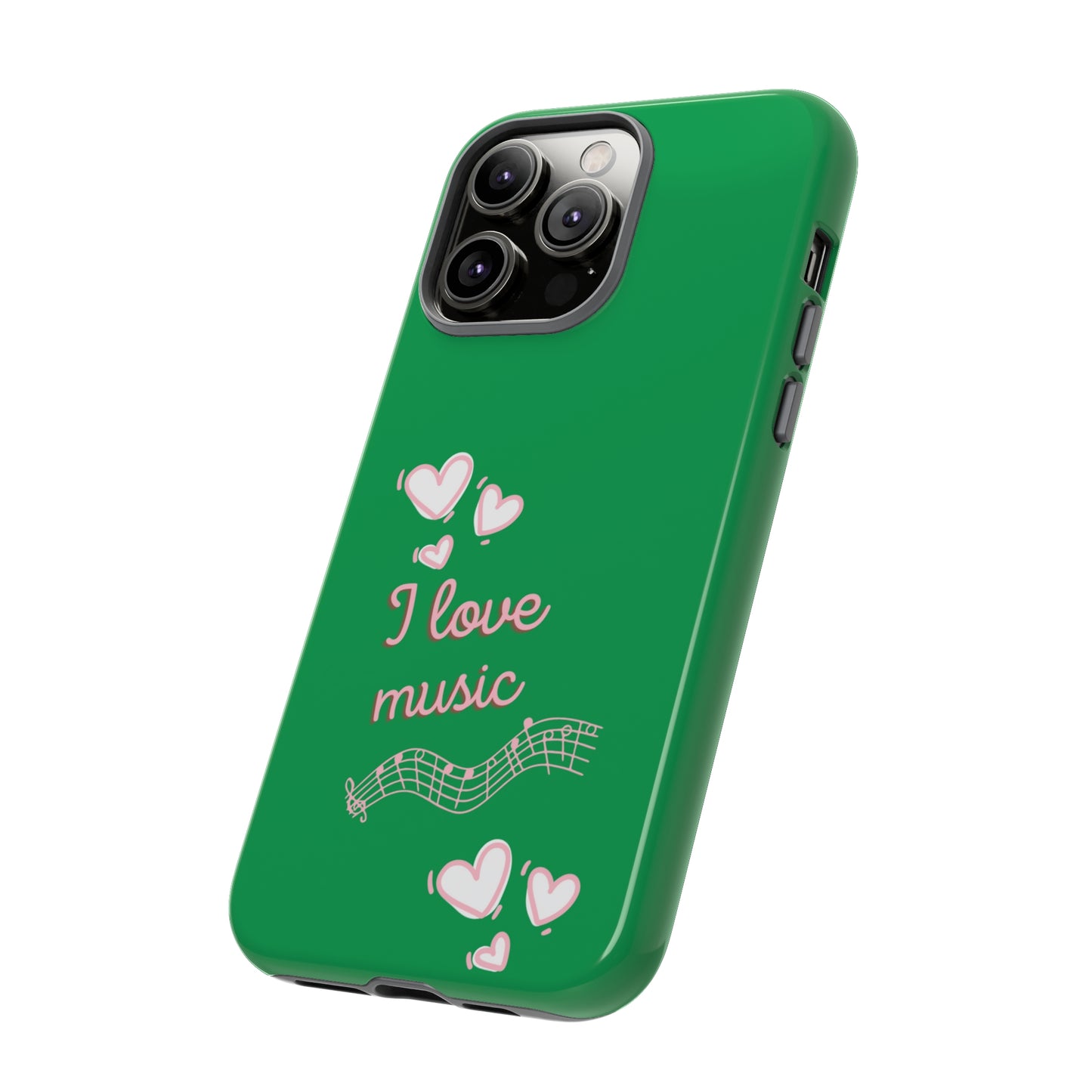 I Love Music Green | Mostly Android Phone Cases | MAC