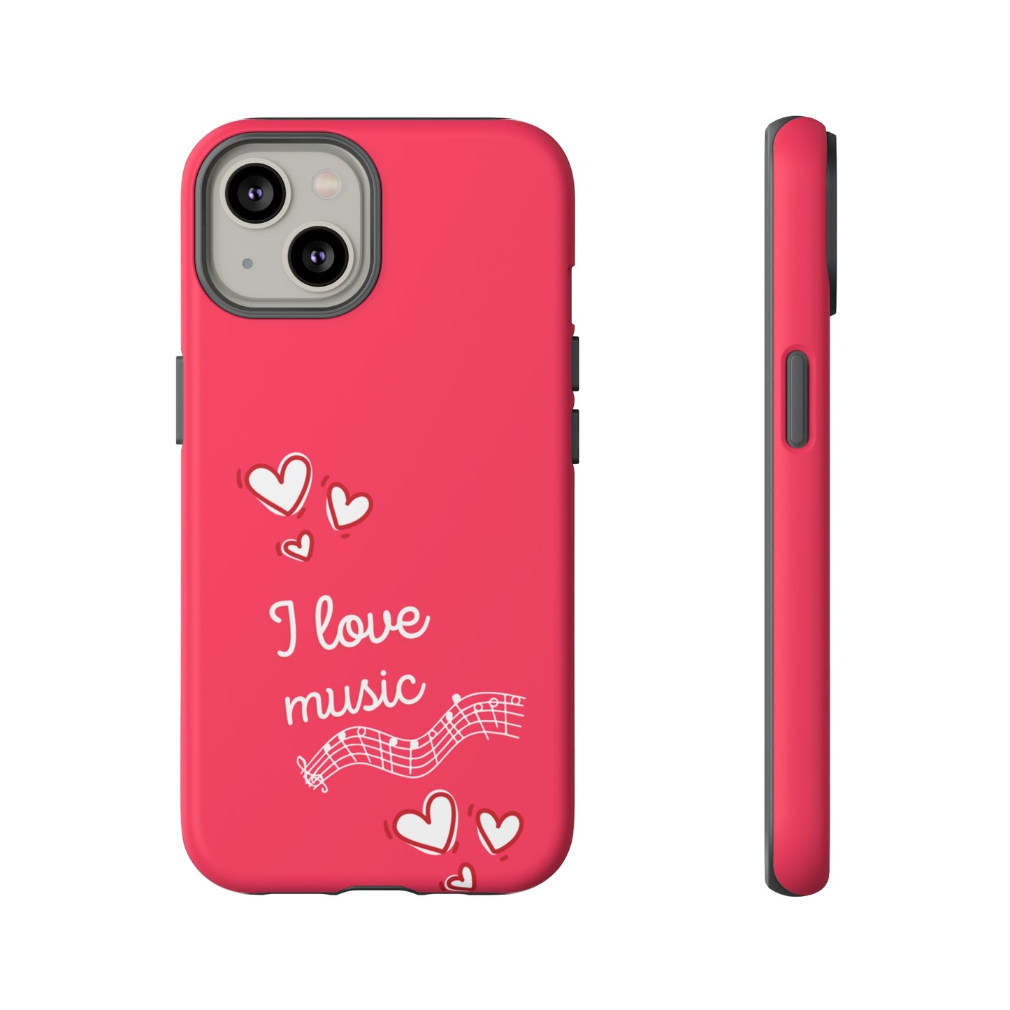 I Love Music Red | Mostly Android Cases | MAC