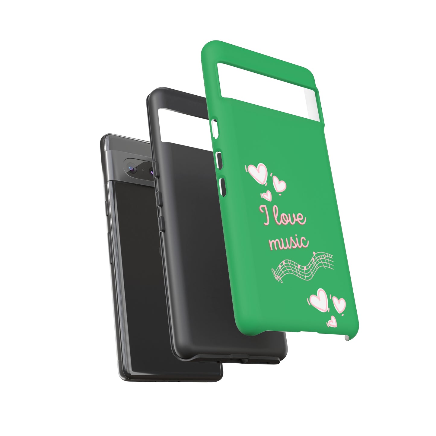 I Love Music Green | Mostly Android Phone Cases | MAC