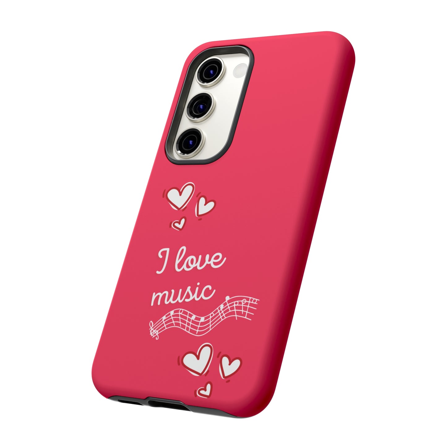 I Love Music Red | Mostly Android Cases | MAC