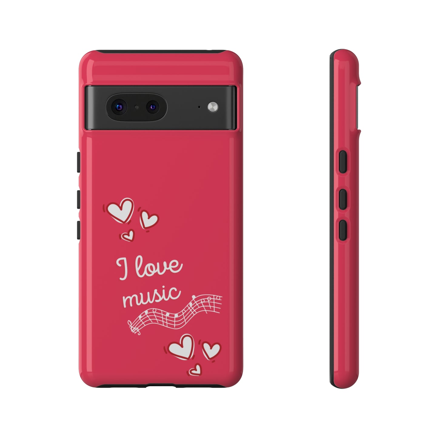 I Love Music Red | Mostly Android Cases | MAC