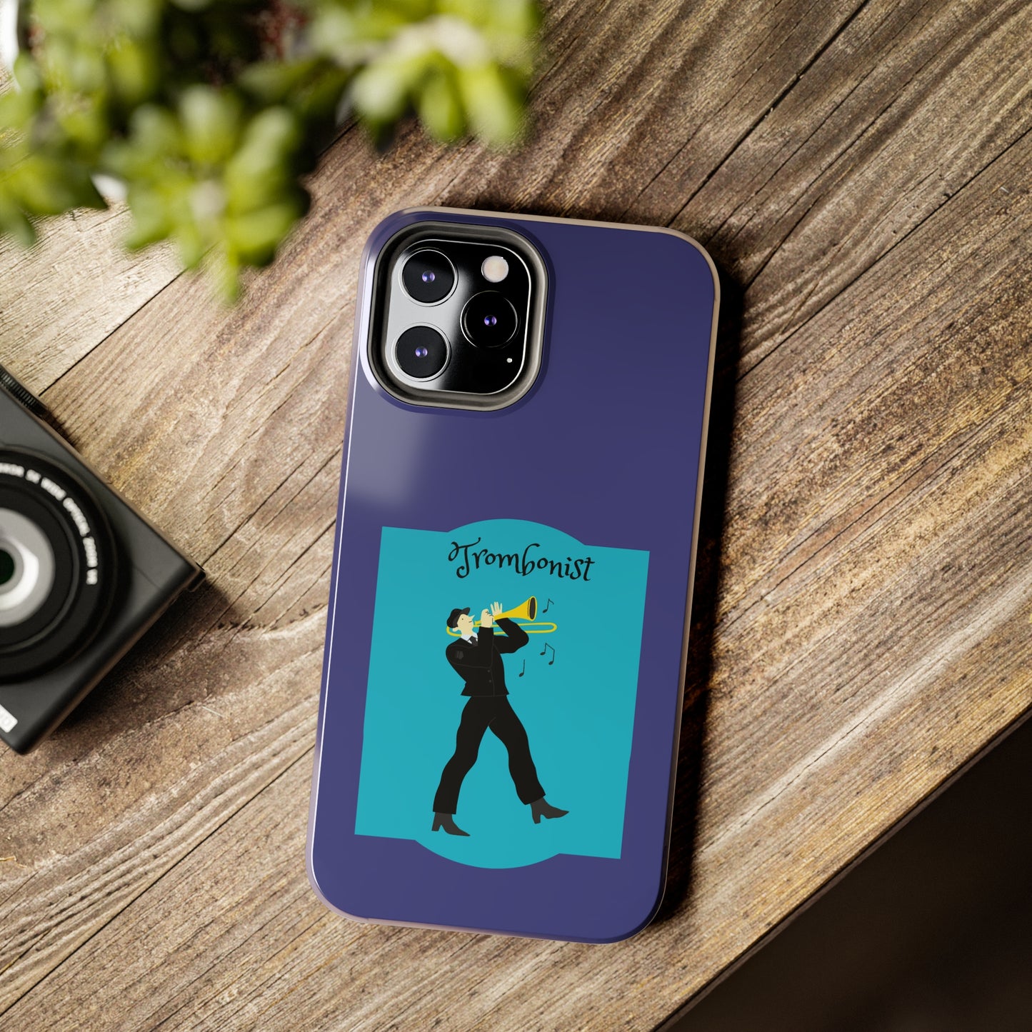 Blue Trombone Man | Mostly iPhone Cases | MIC