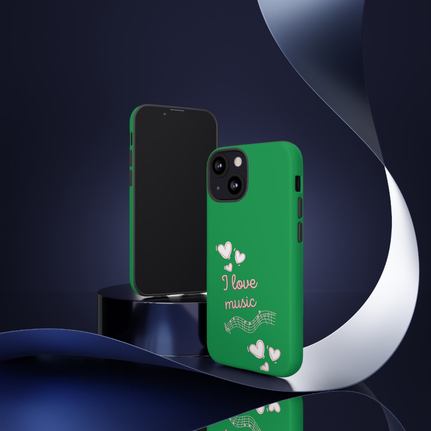 I Love Music Green | Mostly Android Phone Cases | MAC