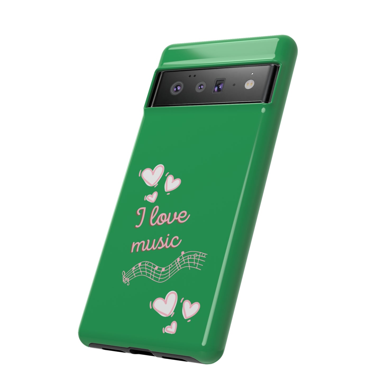 I Love Music Green | Mostly Android Phone Cases | MAC