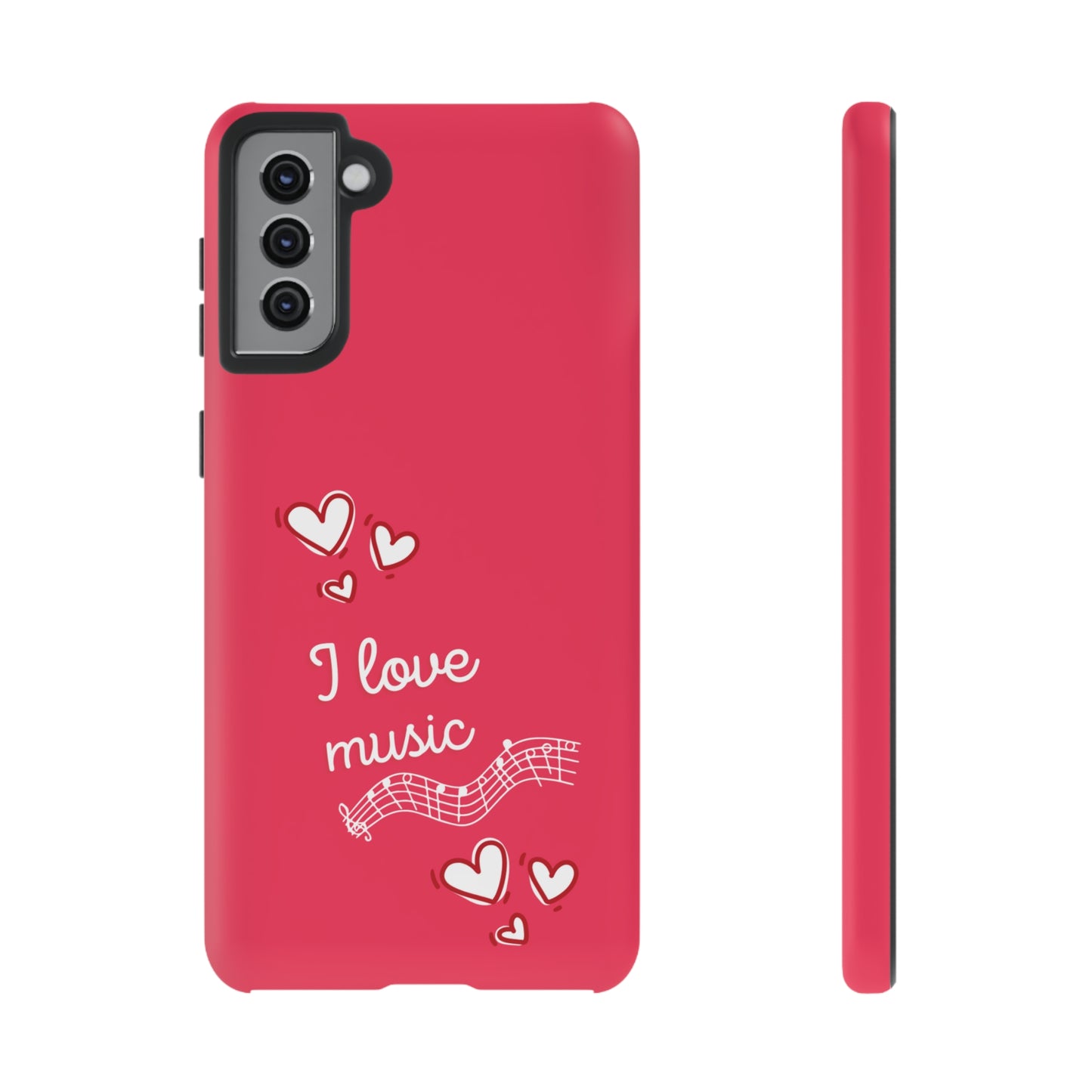 I Love Music Red | Mostly Android Cases | MAC