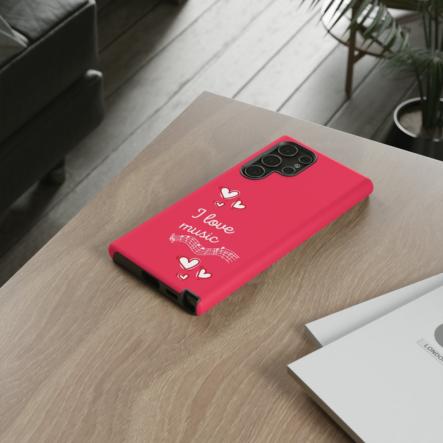 I Love Music Red | Mostly Android Cases | MAC