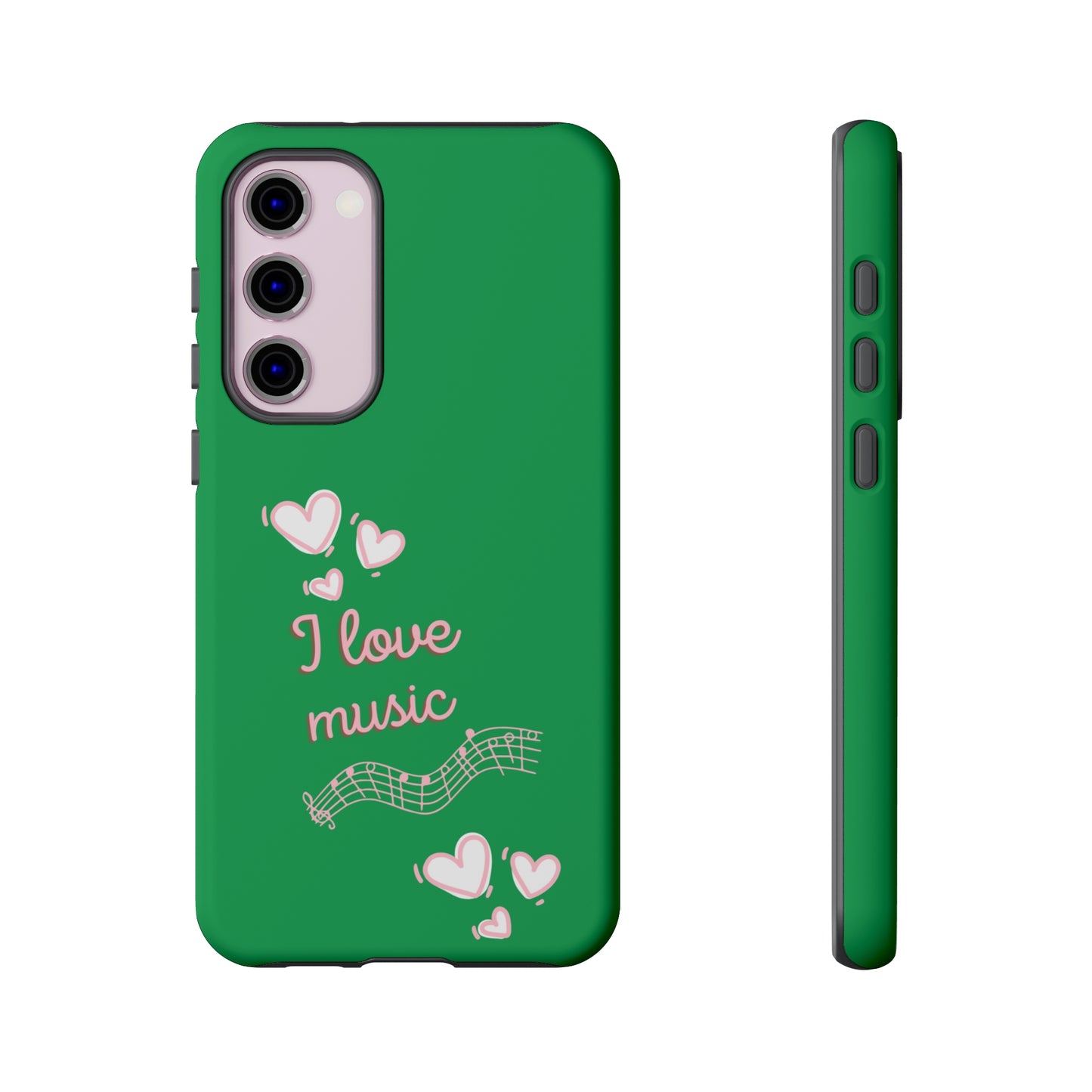 I Love Music Green | Mostly Android Phone Cases | MAC