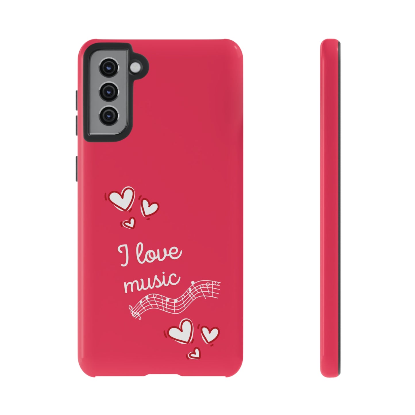 I Love Music Red | Mostly Android Cases | MAC