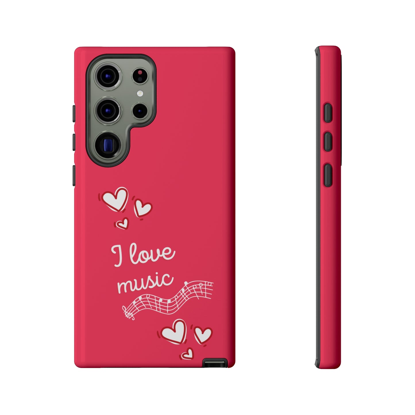 I Love Music Red | Mostly Android Cases | MAC