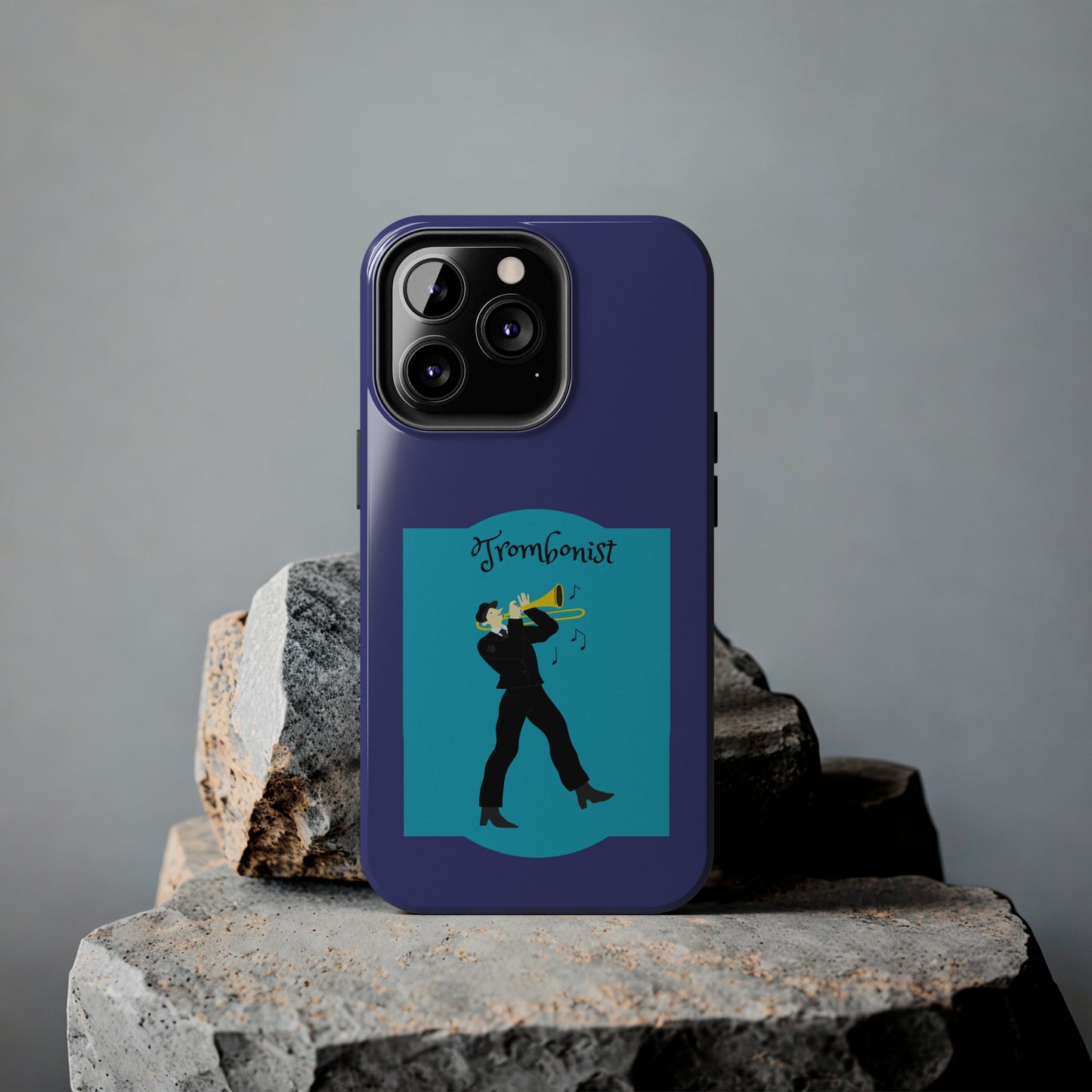 Blue Trombone Man | Mostly iPhone Cases | MIC