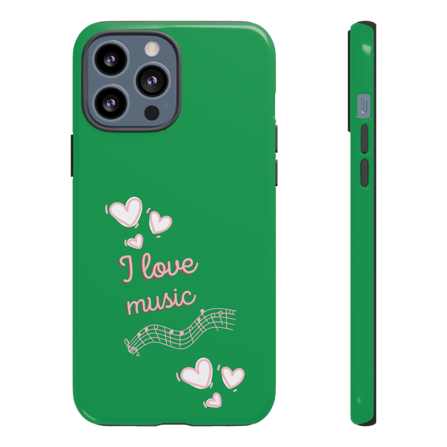 I Love Music Green | Mostly Android Phone Cases | MAC