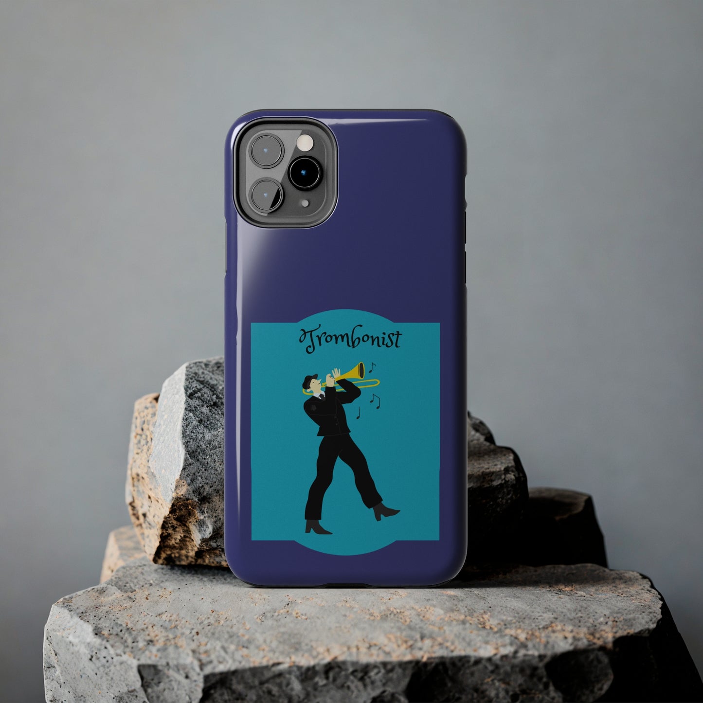 Blue Trombone Man | Mostly iPhone Cases | MIC