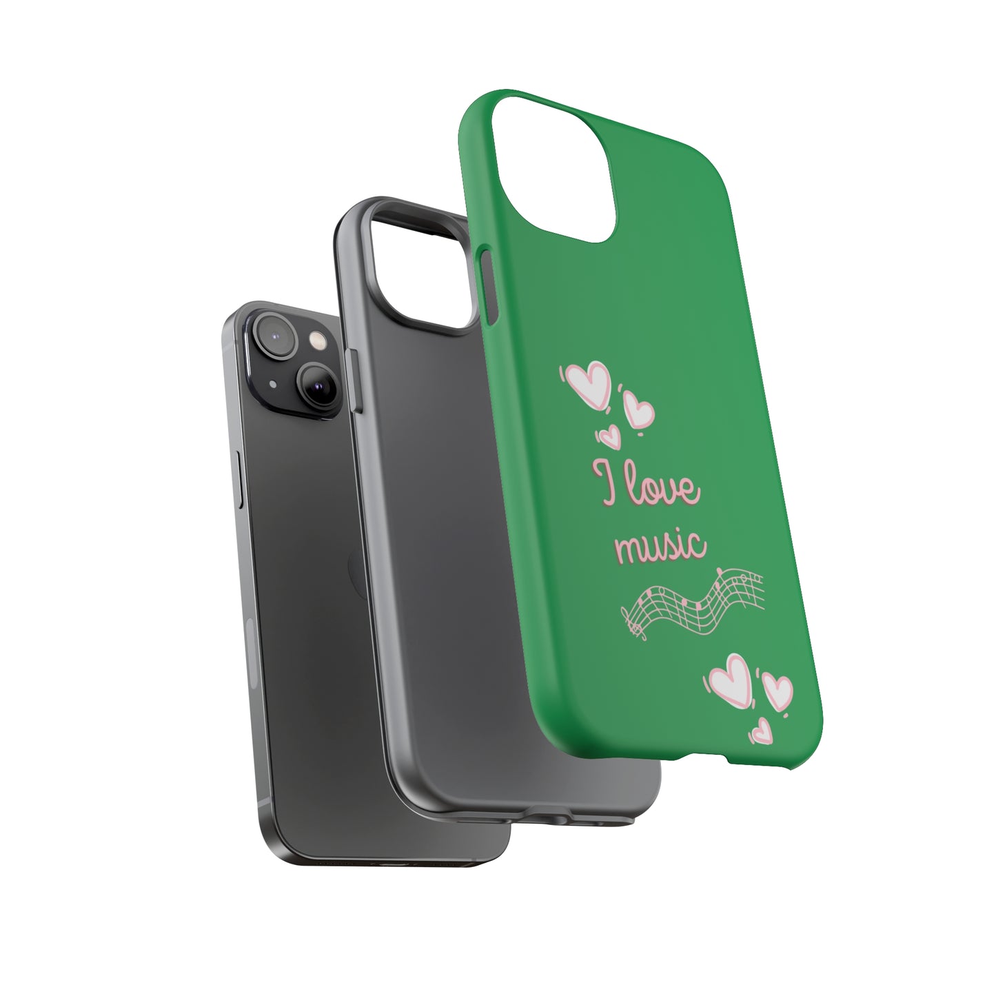 I Love Music Green | Mostly Android Phone Cases | MAC