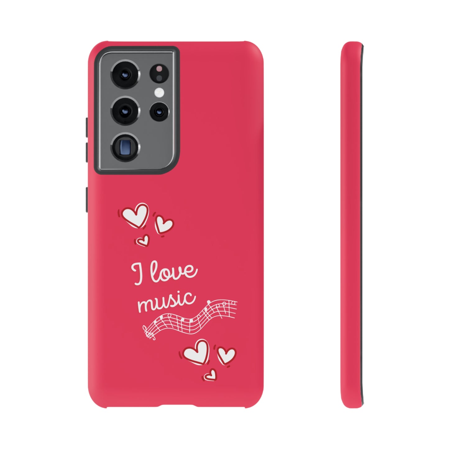 I Love Music Red | Mostly Android Cases | MAC