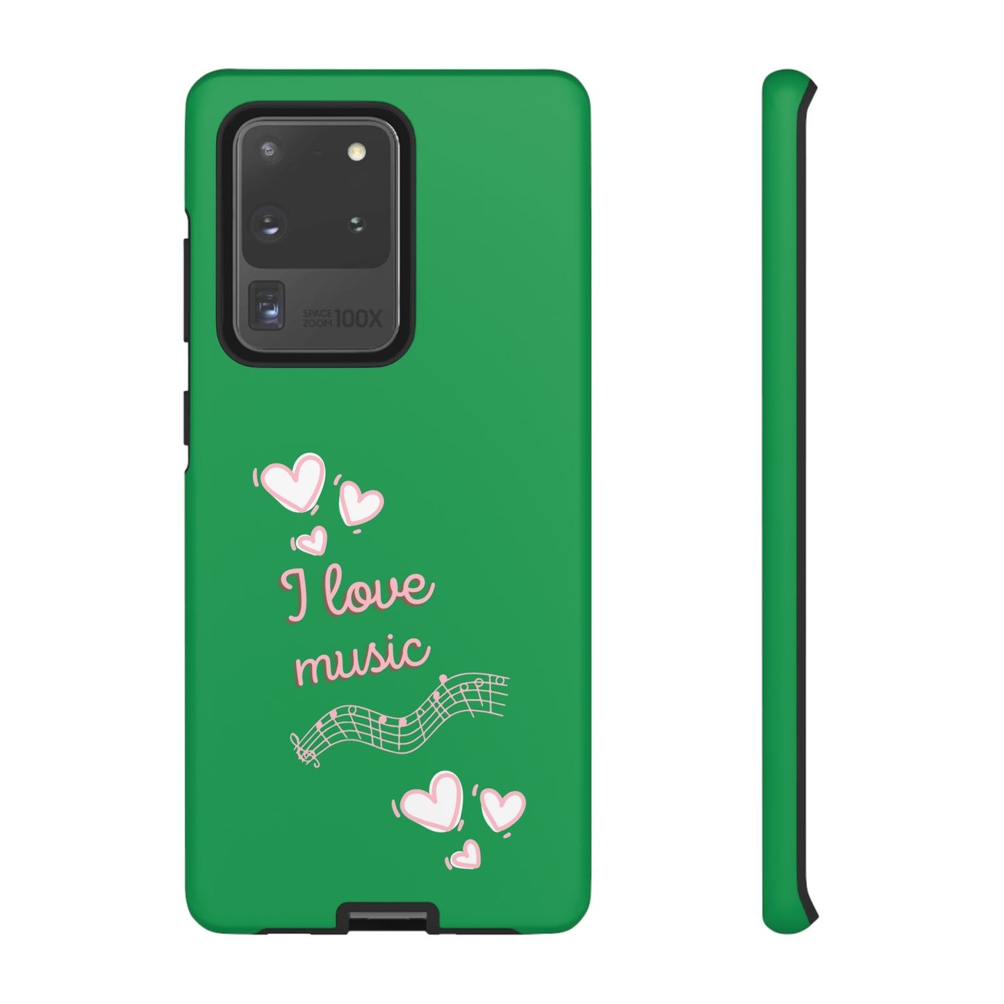 I Love Music Green | Mostly Android Phone Cases | MAC