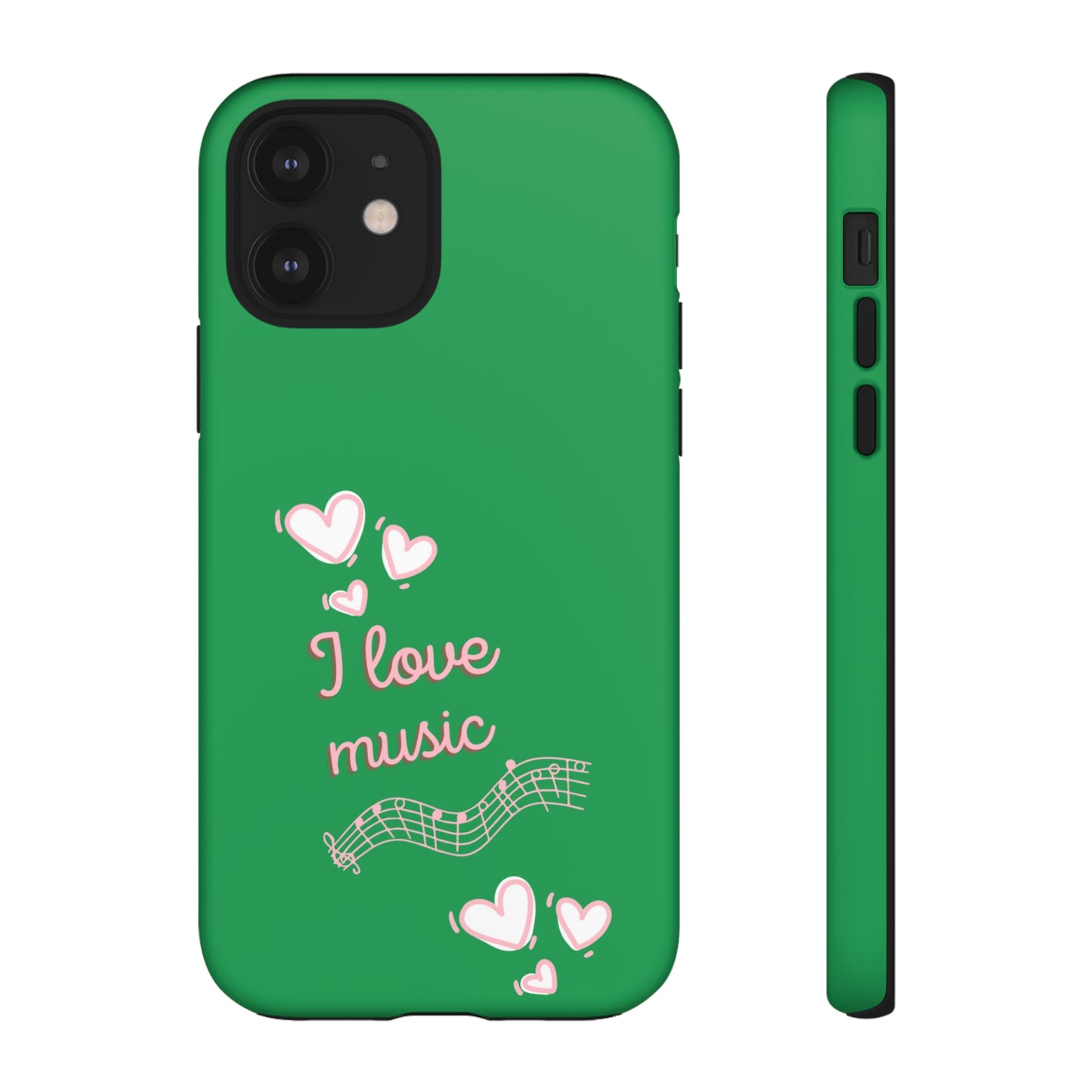 I Love Music Green | Mostly Android Phone Cases | MAC