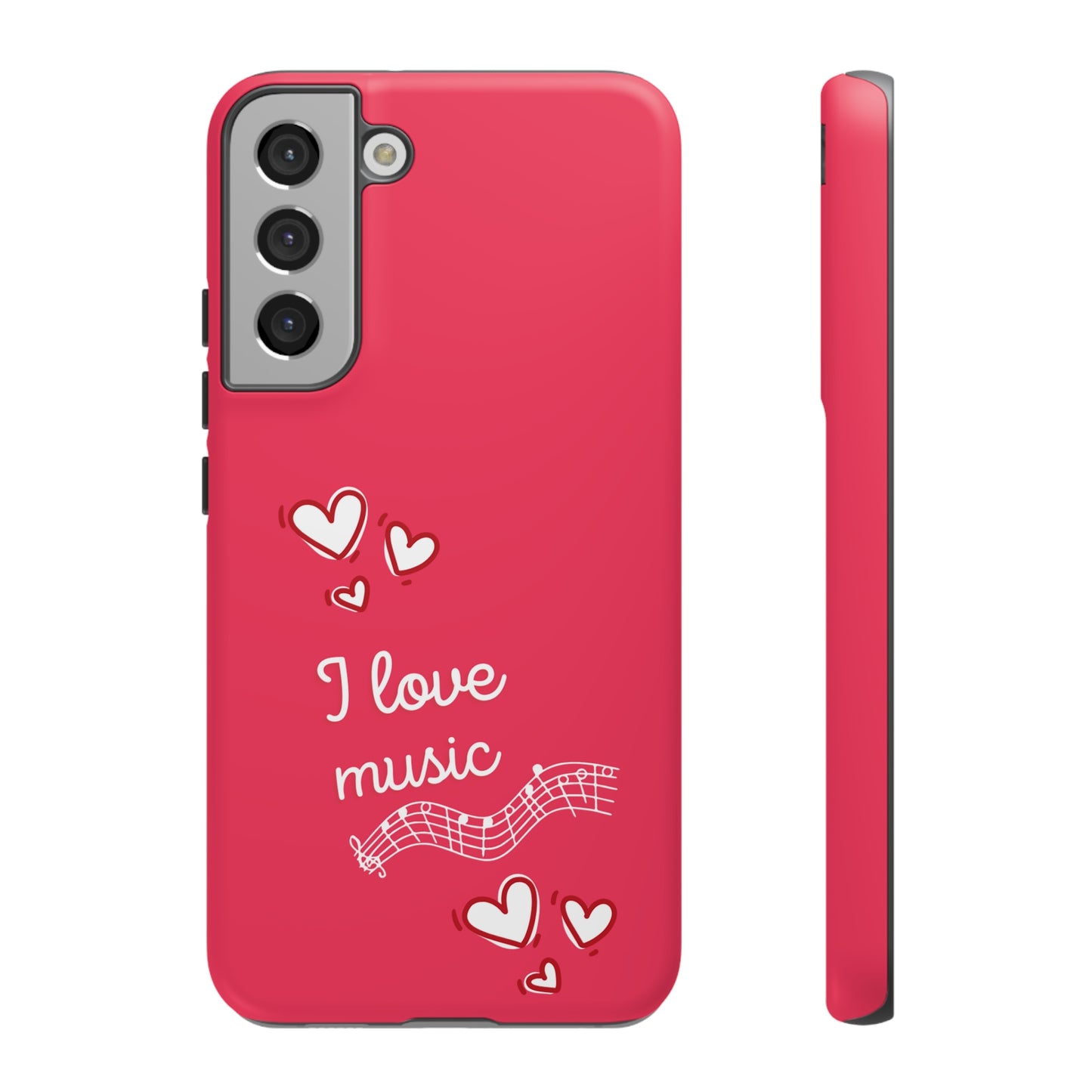 I Love Music Red | Mostly Android Cases | MAC