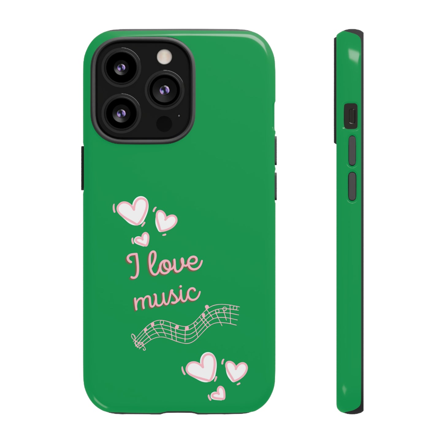 I Love Music Green | Mostly Android Phone Cases | MAC