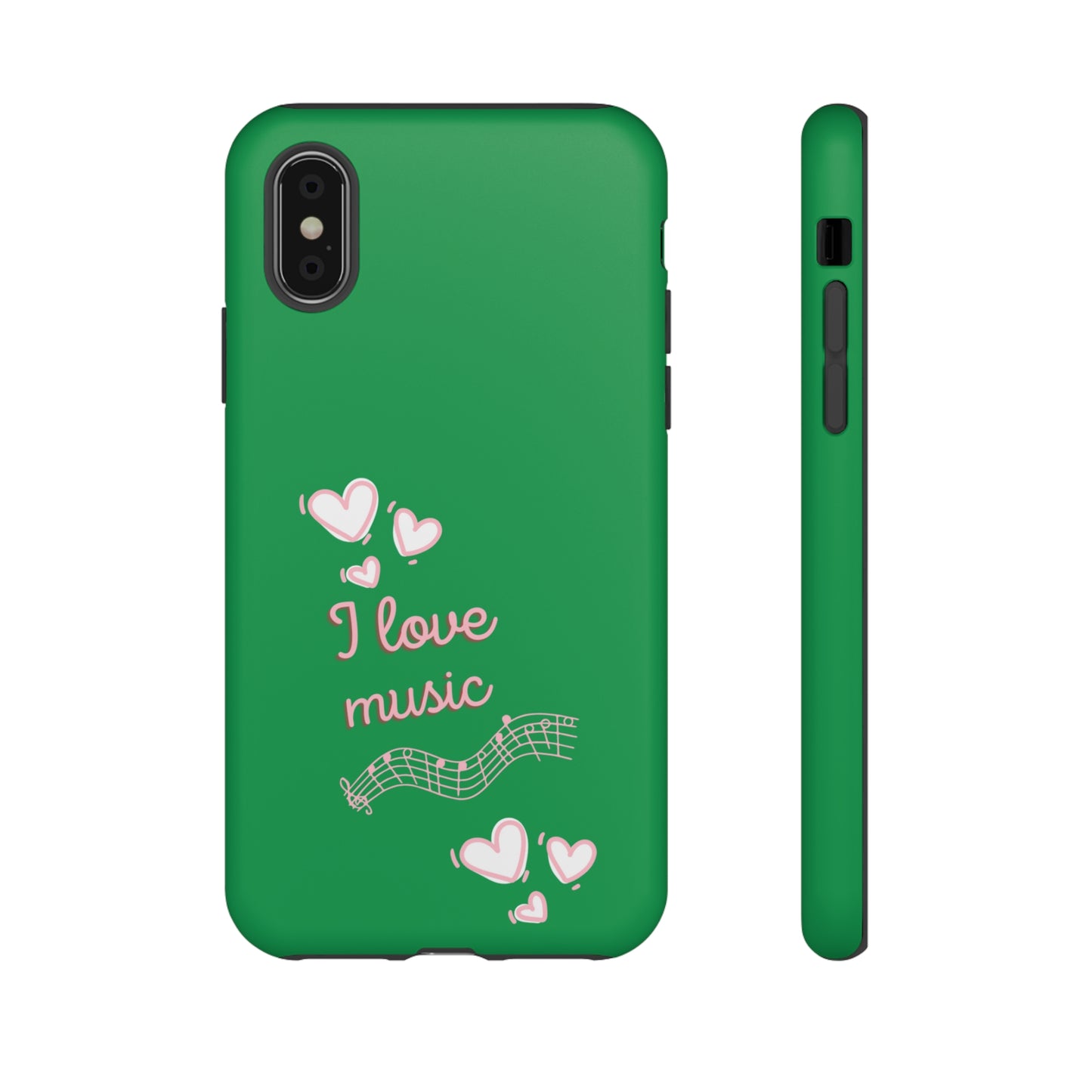 I Love Music Green | Mostly Android Phone Cases | MAC