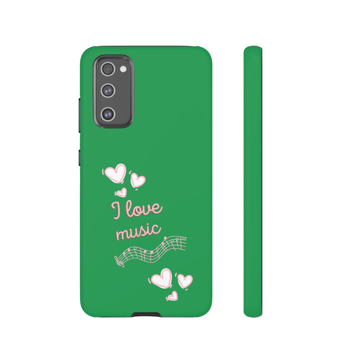 I Love Music Green | Mostly Android Phone Cases | MAC