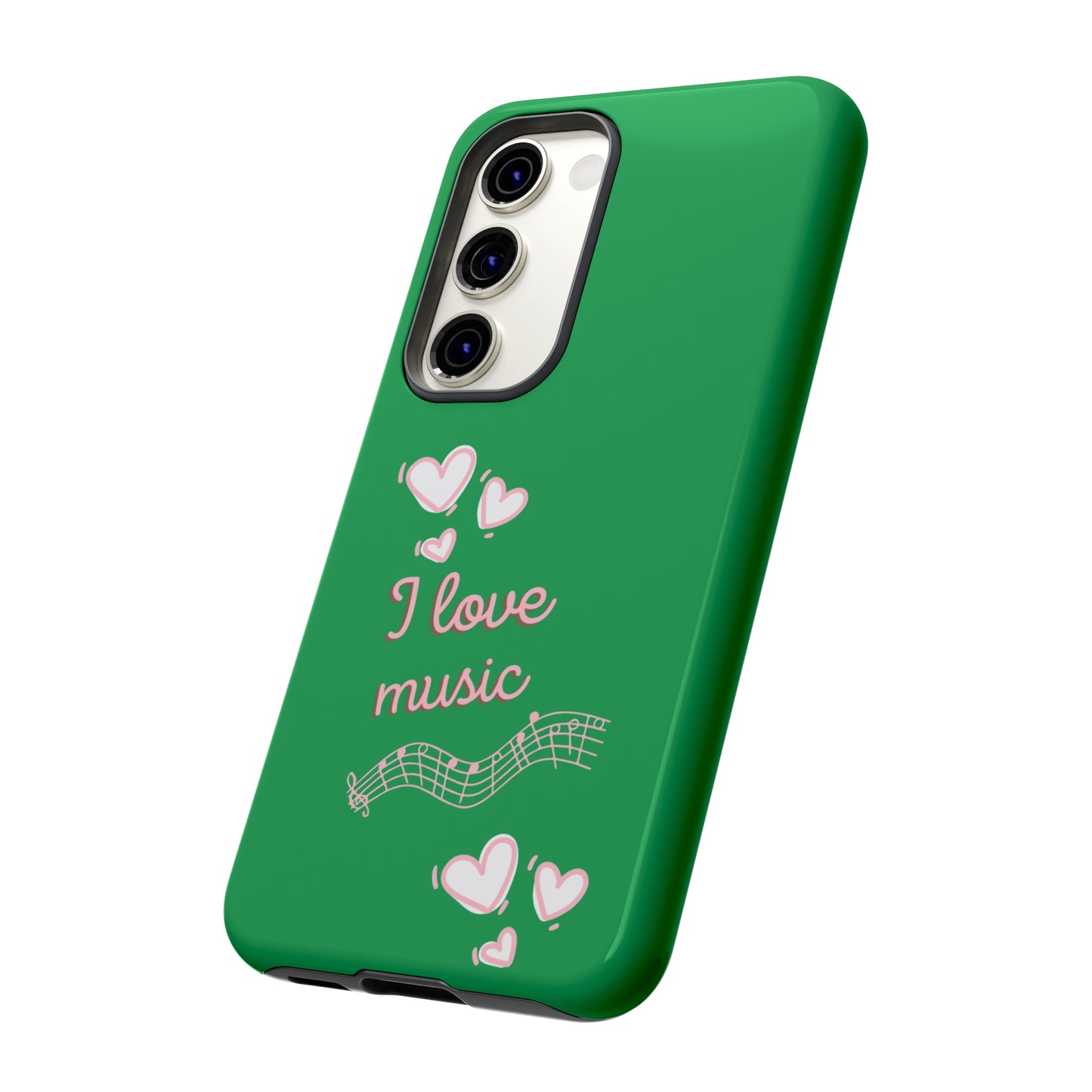 I Love Music Green | Mostly Android Phone Cases | MAC