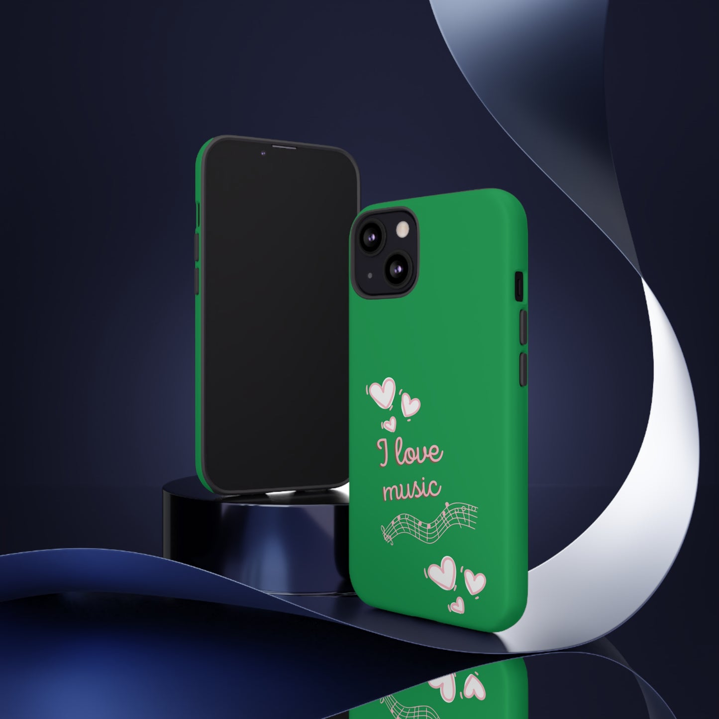 I Love Music Green | Mostly Android Phone Cases | MAC