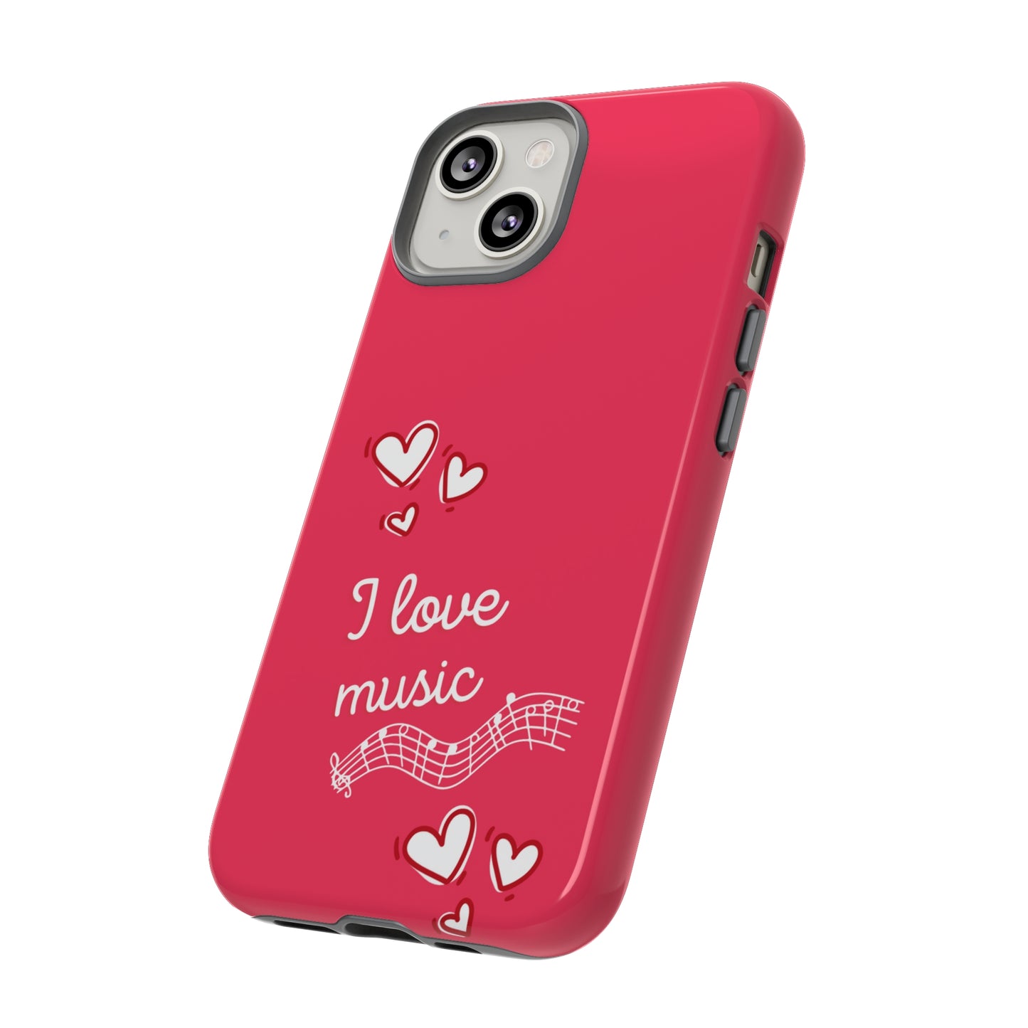 I Love Music Red | Mostly Android Cases | MAC