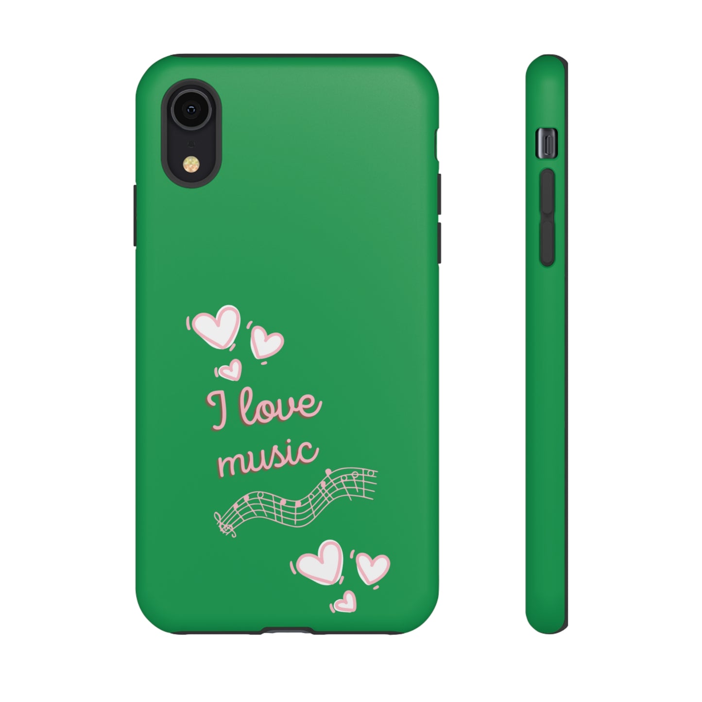 I Love Music Green | Mostly Android Phone Cases | MAC