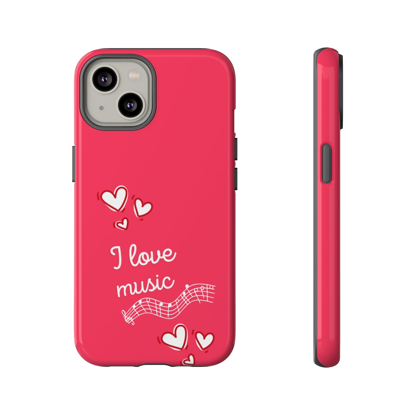 I Love Music Red | Mostly Android Cases | MAC