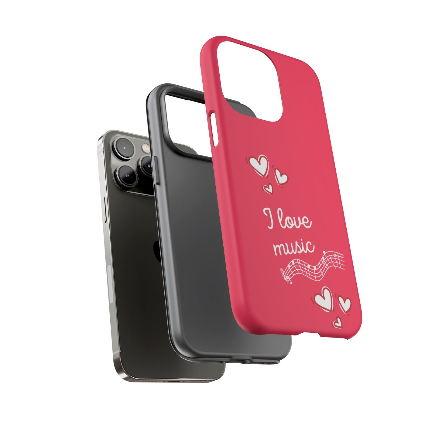 I Love Music Red | Mostly Android Cases | MAC