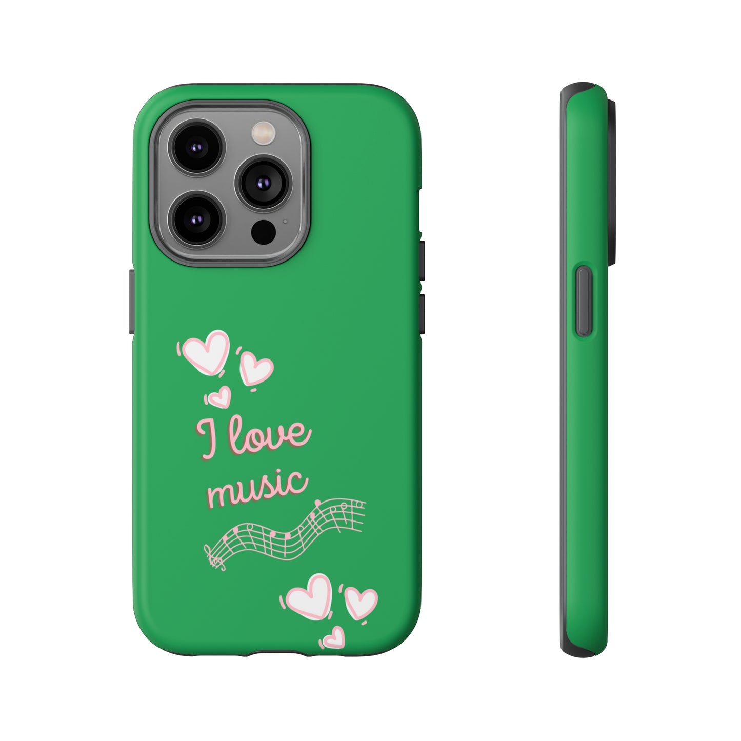 I Love Music Green | Mostly Android Phone Cases | MAC