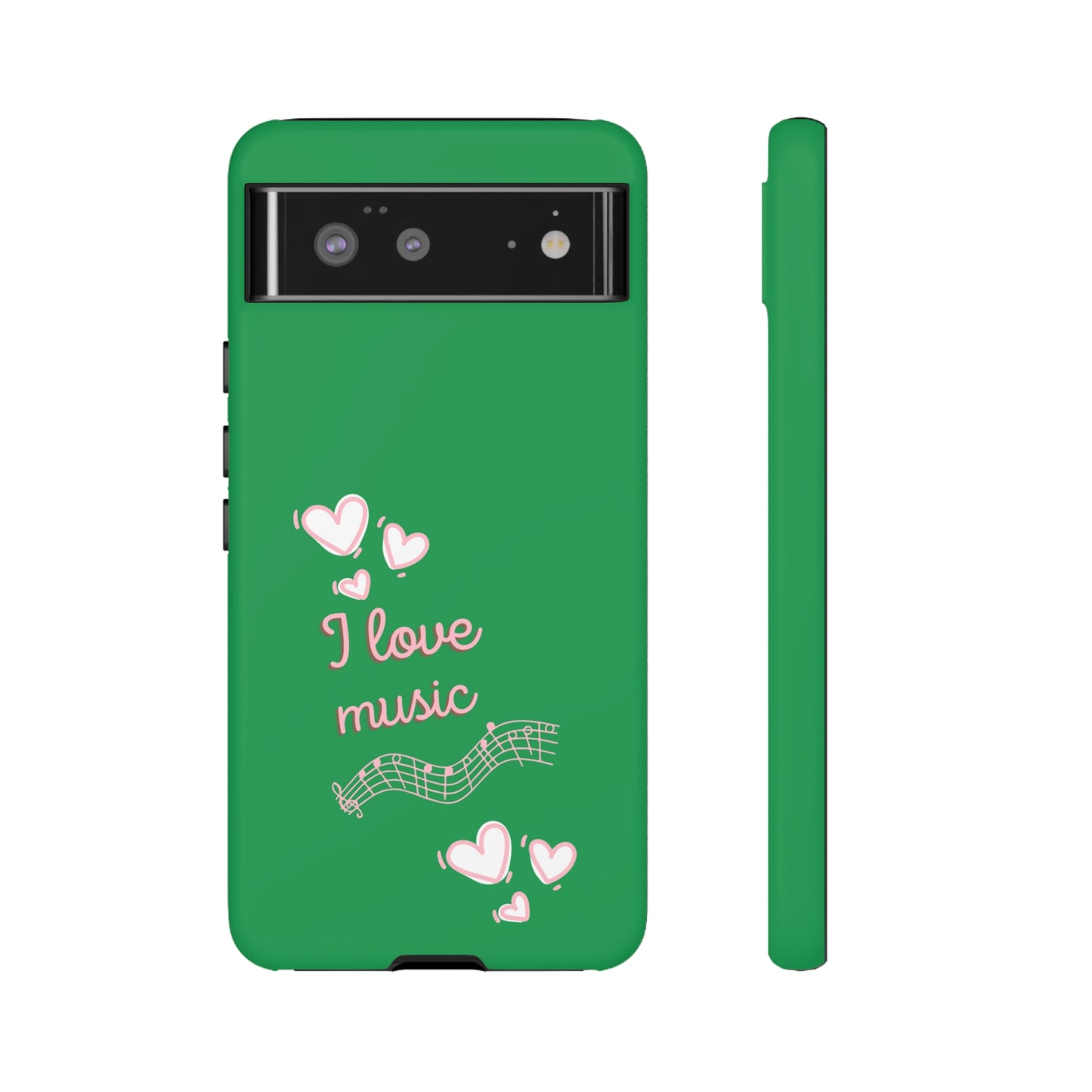 I Love Music Green | Mostly Android Phone Cases | MAC