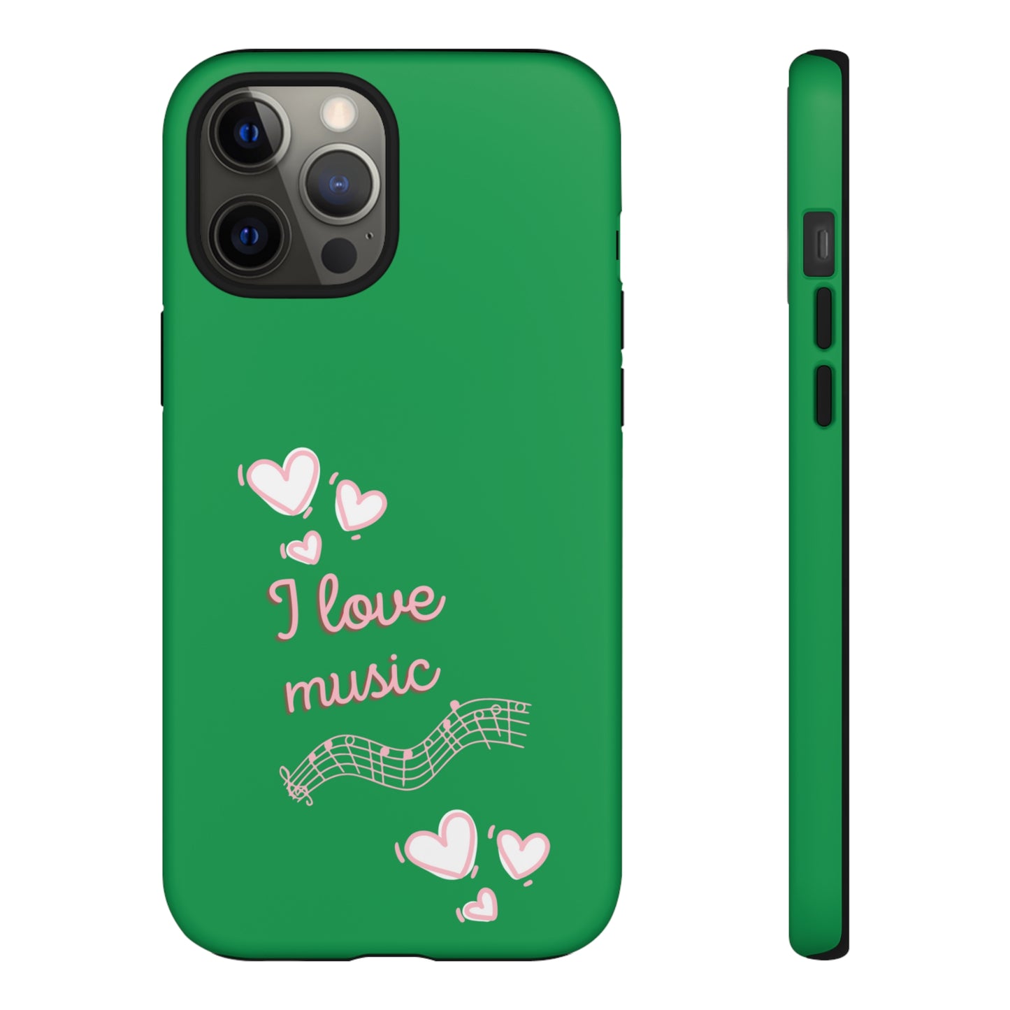 I Love Music Green | Mostly Android Phone Cases | MAC