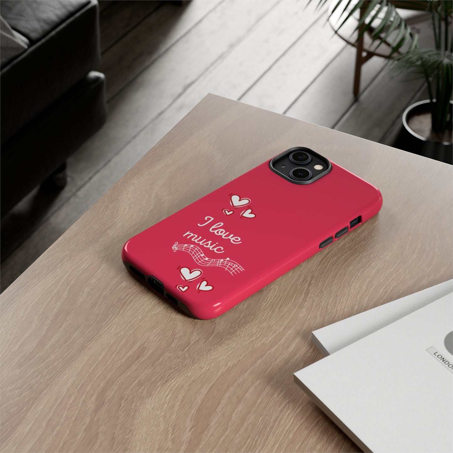 I Love Music Red | Mostly Android Cases | MAC