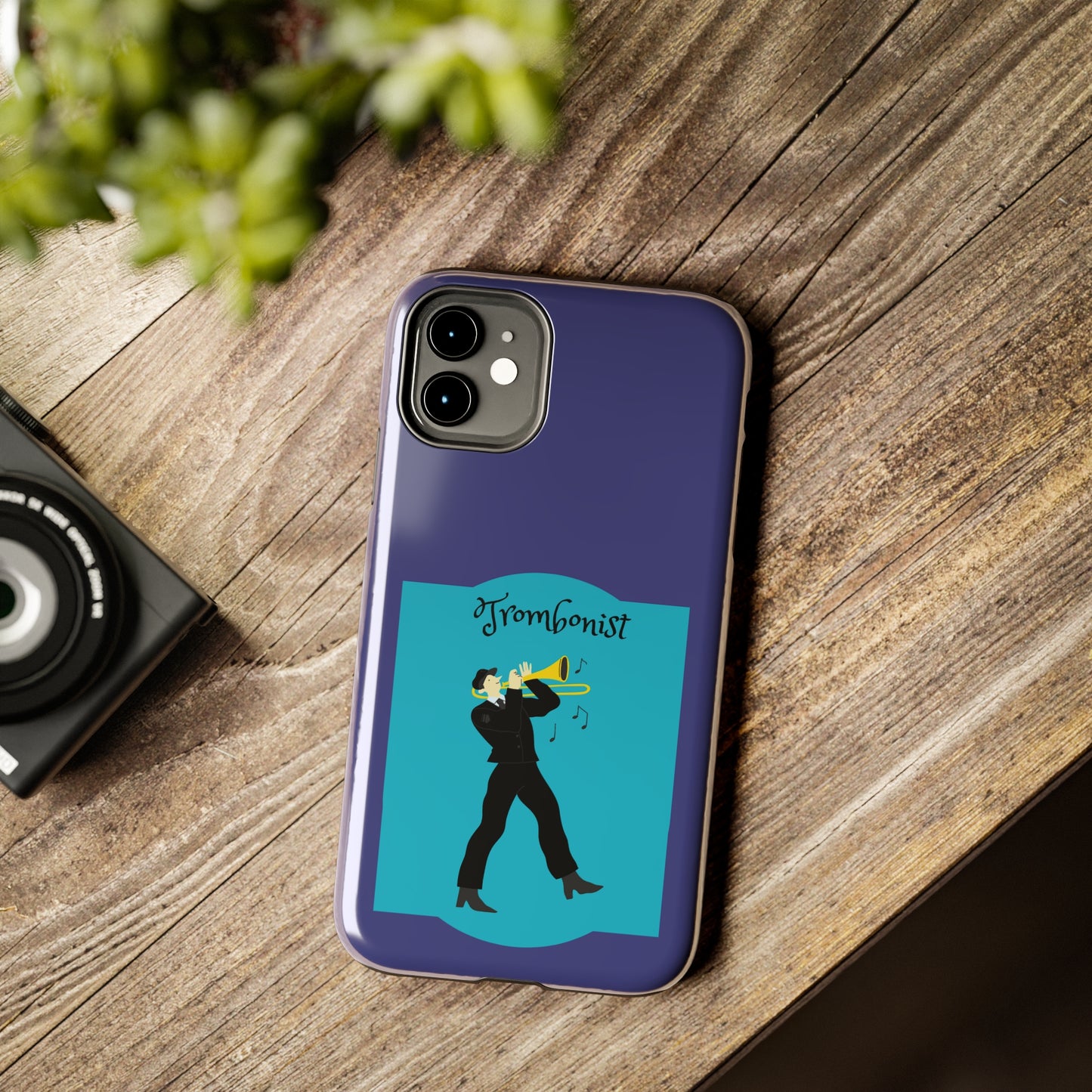 Blue Trombone Man | Mostly iPhone Cases | MIC