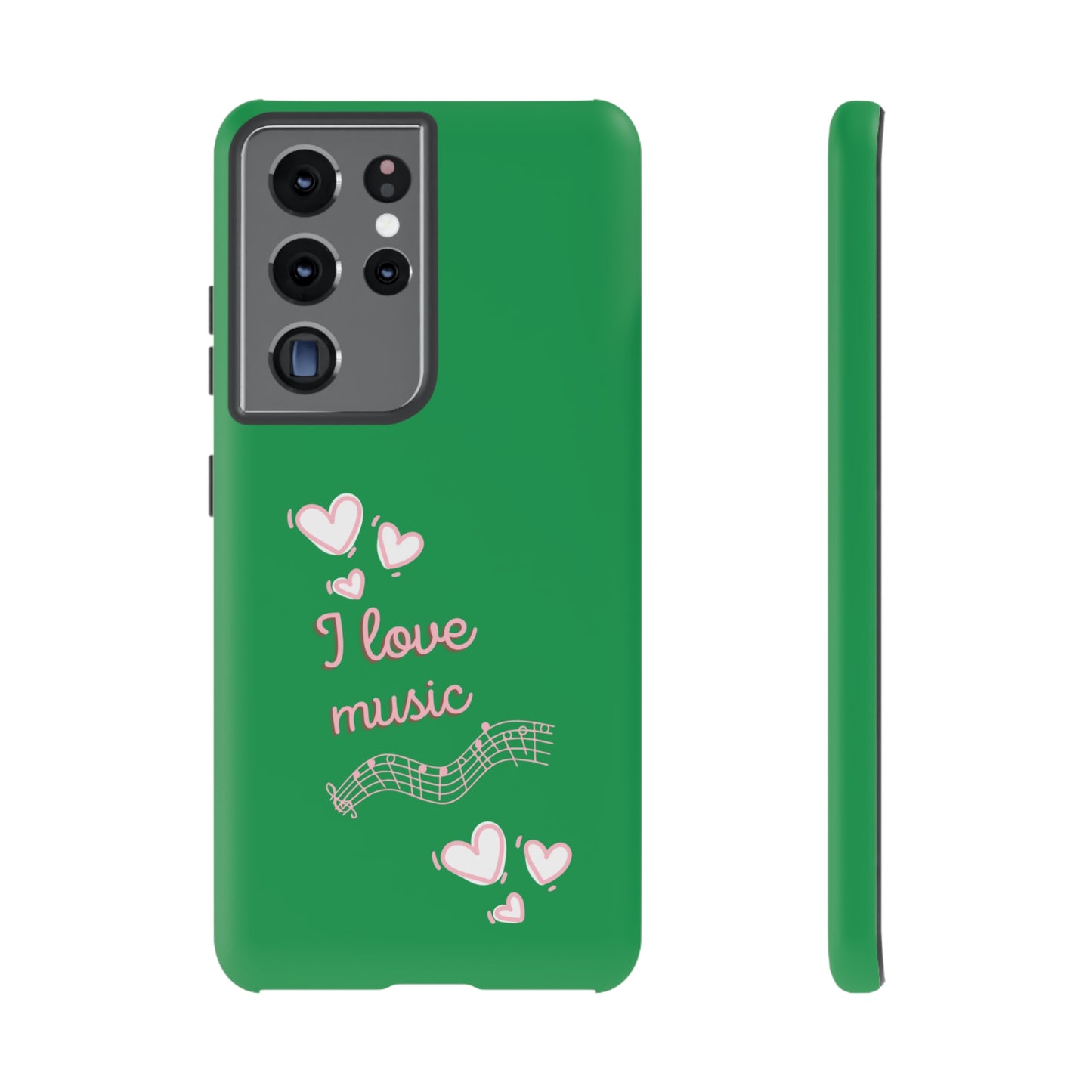 I Love Music Green | Mostly Android Phone Cases | MAC