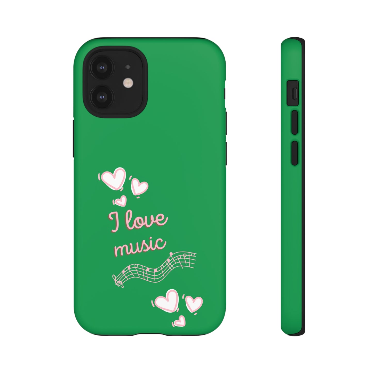 I Love Music Green | Mostly Android Phone Cases | MAC